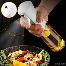 BBQ Healthy Kitchen Cooking Oil & Vinegar Spray Bottle – Push Type Leak Proof Glass Mister