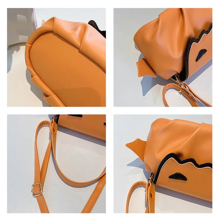 Funny Pumpkin Face Halloween Crossbody Bag – Street‑Trend Niche Bag for Women