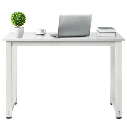 110cm Computer Desk – Minimalist Metal & Wood Study Table