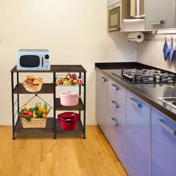 4th Floor Multi-Layer Kitchen Storage Shelves – Space-Saving