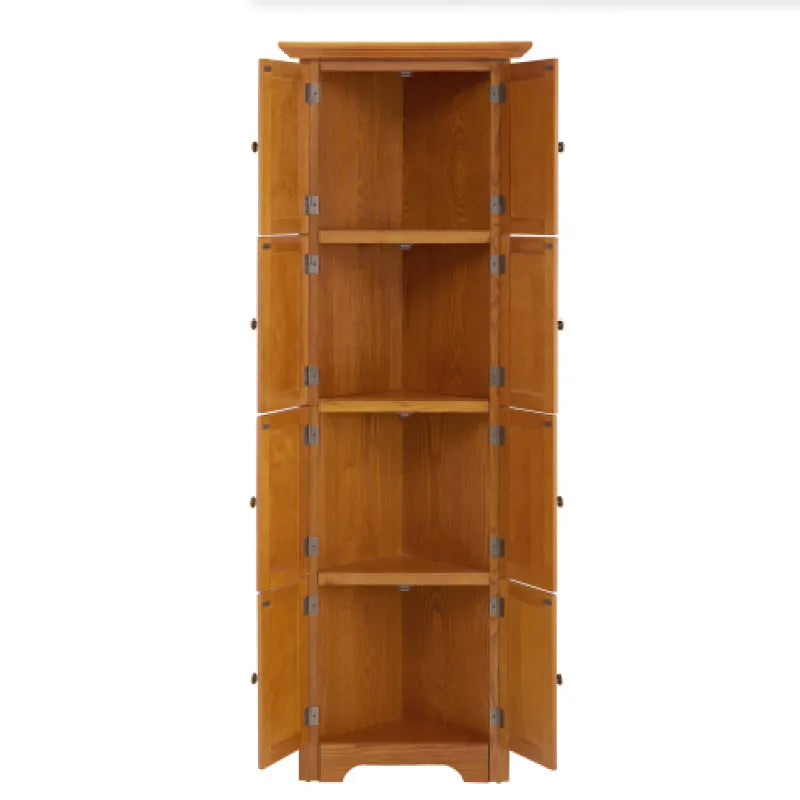 4-Tier 72" Corner Storage Cabinet with 8 Doors
