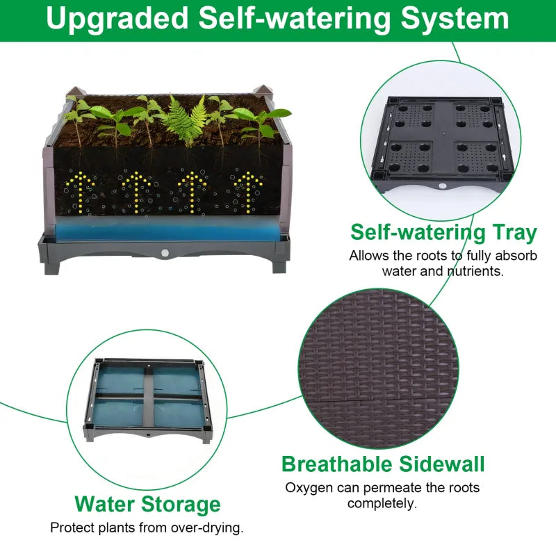 Self-Watering Elevated Garden Flowerpot