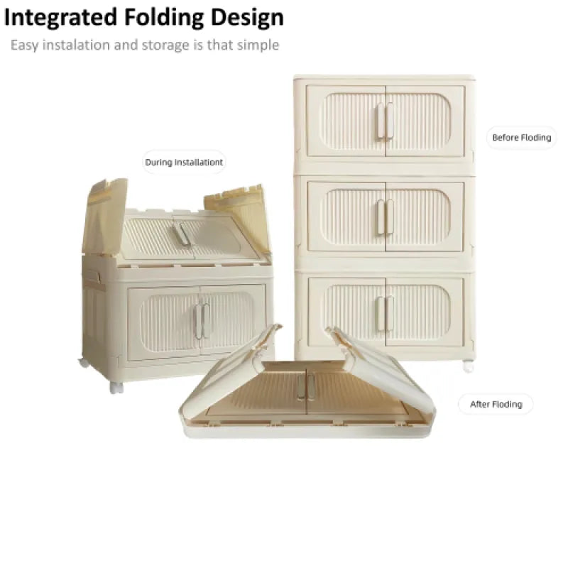 Multi-Layer Folding Storage Organizer with Wheels