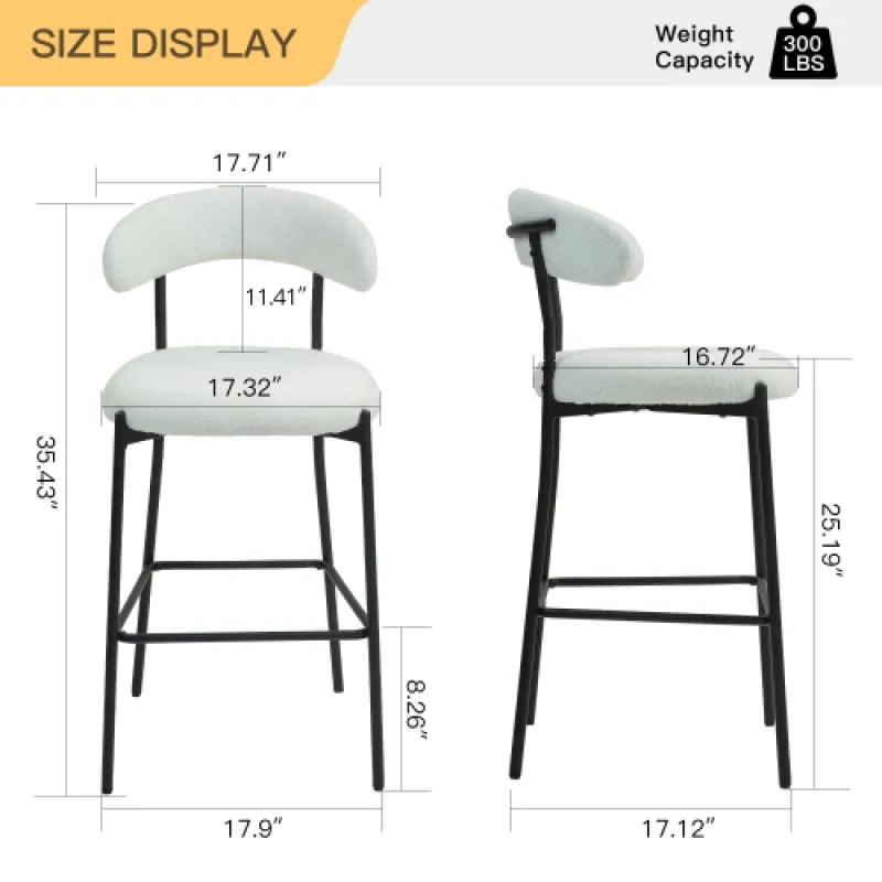 Teddy Luxe Counter Stool