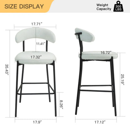 Teddy Luxe Counter Stool